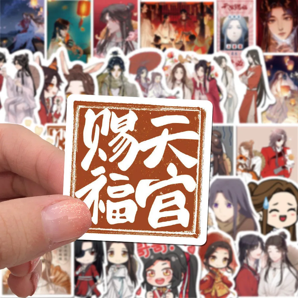 65 قطعة/المجموعة/المجموعة مانغا السماء الرسمية نعمة ملصق مزخرفة TGCF Hua Cheng ، Xie Lian Q نسخة ملصقات للتسمية