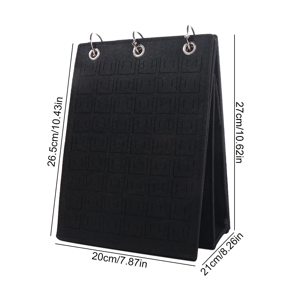 

Felt Pin Display Stand Large Capacity Foldable Badge Display Cases Ornament 5 Pages Shoe Charm Holder Pin Collection Storage