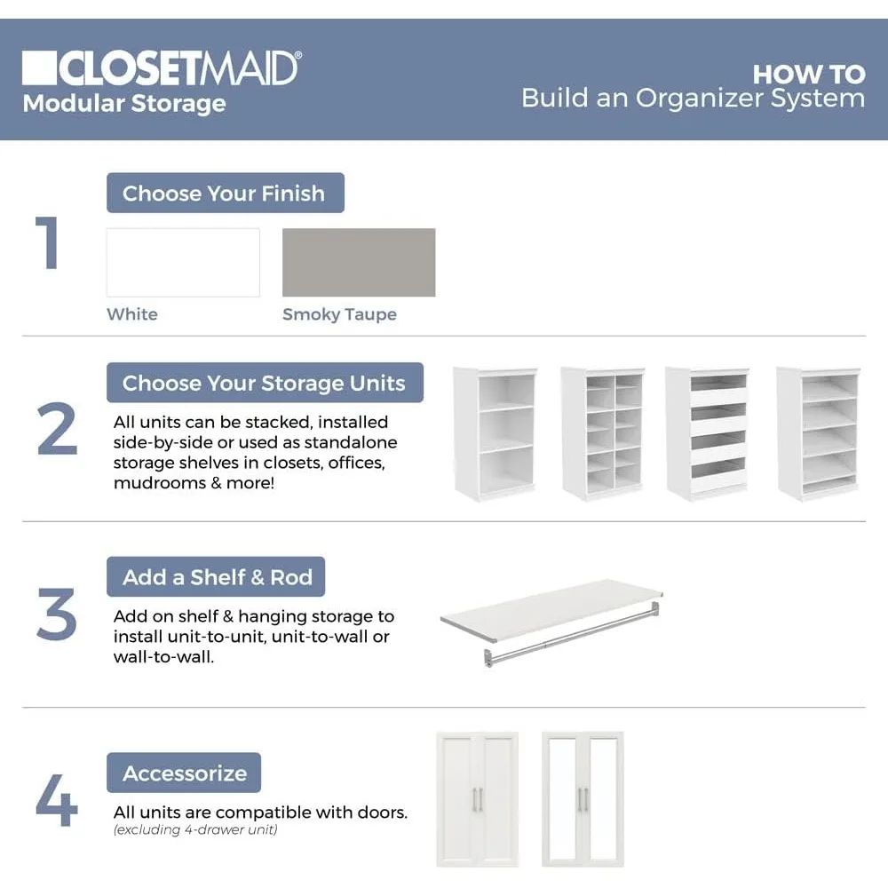 Imagem -06 - Modular Unidade de Armazenamento com Gavetas Organizador do Armário de Madeira Empilhamento Backer Completo Armazenamento Guarnição Decorativa Branco