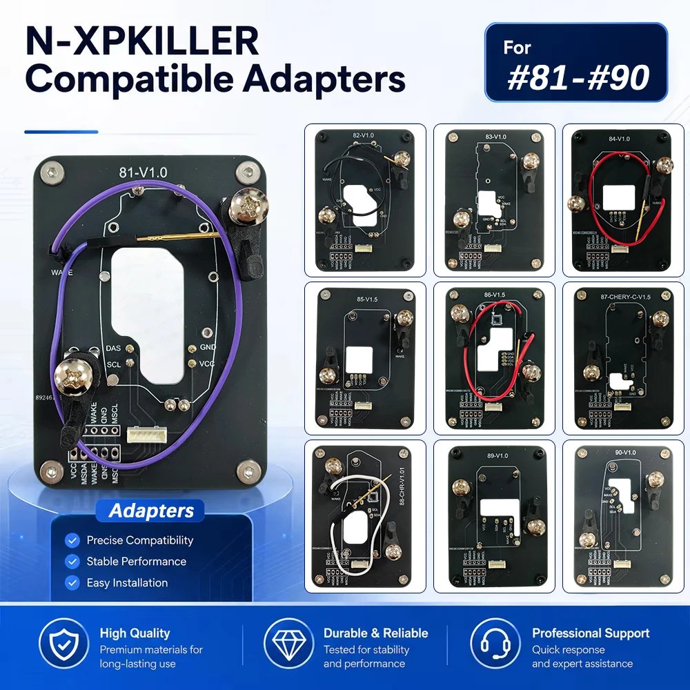 CNP259 No.81-No.90 Solder-Free Adapter Base For NCF Chip Remote Compatible With N-xpkiller For Hyundai For Chery