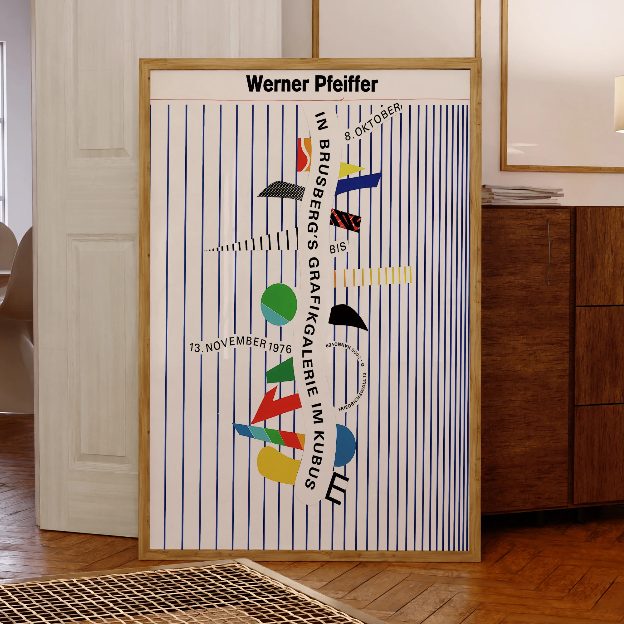 Modern Werner Pfeiffer Abstract Stripe Wall Art Prints Canvas Painting Poster Picture Waterproof For Living Room Home Decor