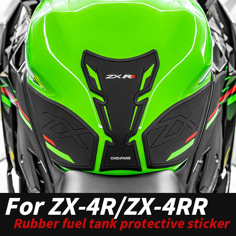 

For KAWASAKI ZX4R 4RR Premium Rubber Fuel Tank Grip Pads Knee-Grip Enhance Wear-Proof Easy-Install Moto Decor Accessories
