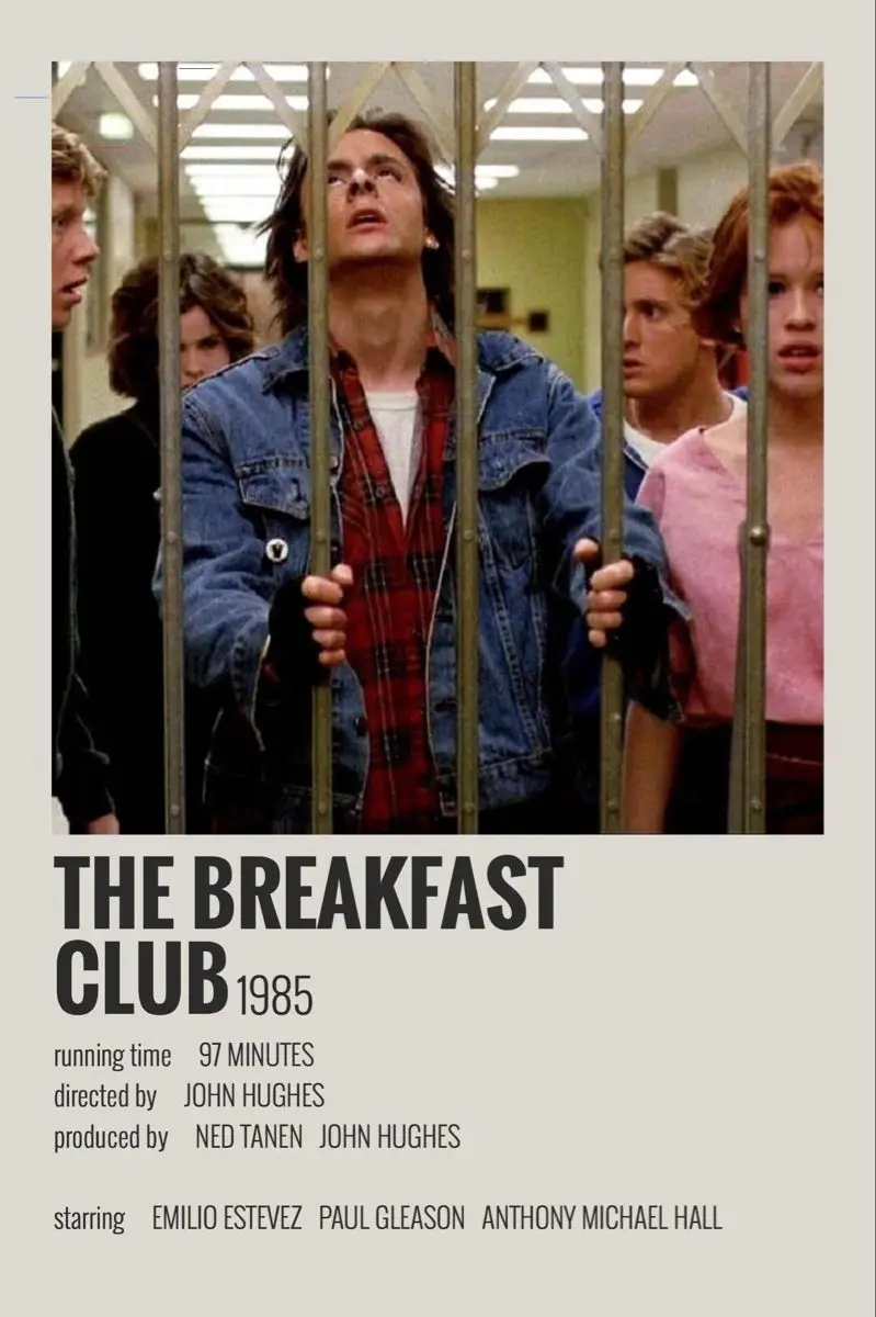4Style the breakfast club Movie, Print Canvas Poster, Living Room Decor, Home Wall Picture