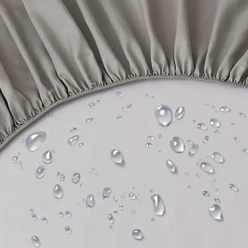 1 Stück weiches und atmungsaktives, wasserdichtes Spannbetttuch für Schlafzimmer, Matratzenbezug mit tiefem Taschen für alle Jahreszeiten – Detail 4