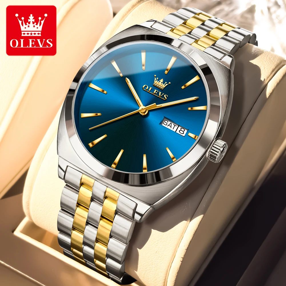 OLEVS 6730 Automatic Movement Mechanical Watch Men Solid Stainless steel Strap Waterproof Luminous Business Men's Watch