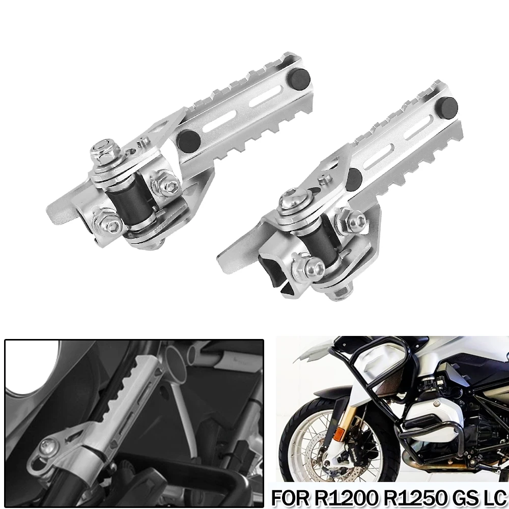 Motorcycle Foot-Rest For BMW R1200GS 2013-2020 R1250GS R1200 R 1250 GS Highway Front Foot Pegs Folding Footrests Clamps 22-25mm