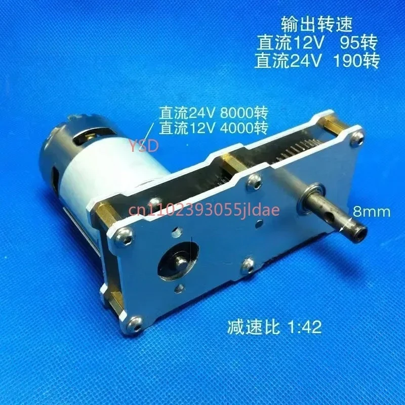 All Metal Gearbox Hand Cranked Generator Deceleration Acceleration 775 Motor Science Experiment Toy