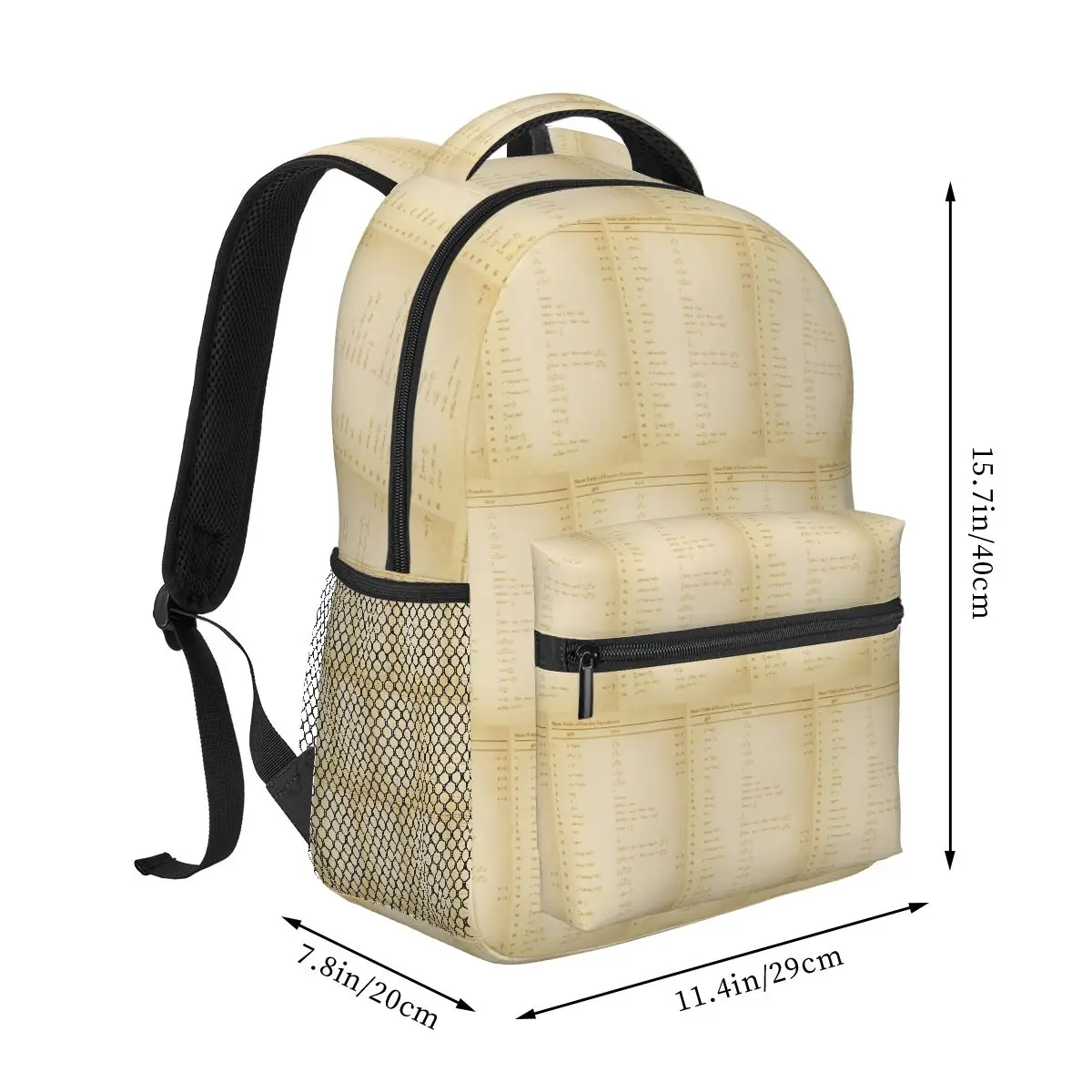 Fourier Transform Backpack Student Boys Girls BookBag Kids School Bag Laptop Shoulder Bags for Men Women