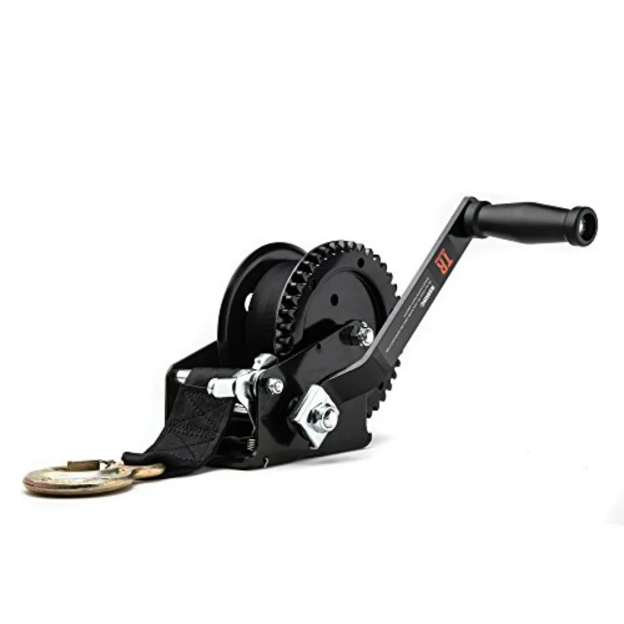 

1200 lb. Trailer Winch with Pre-Installed 20 ft. Strap and Hook