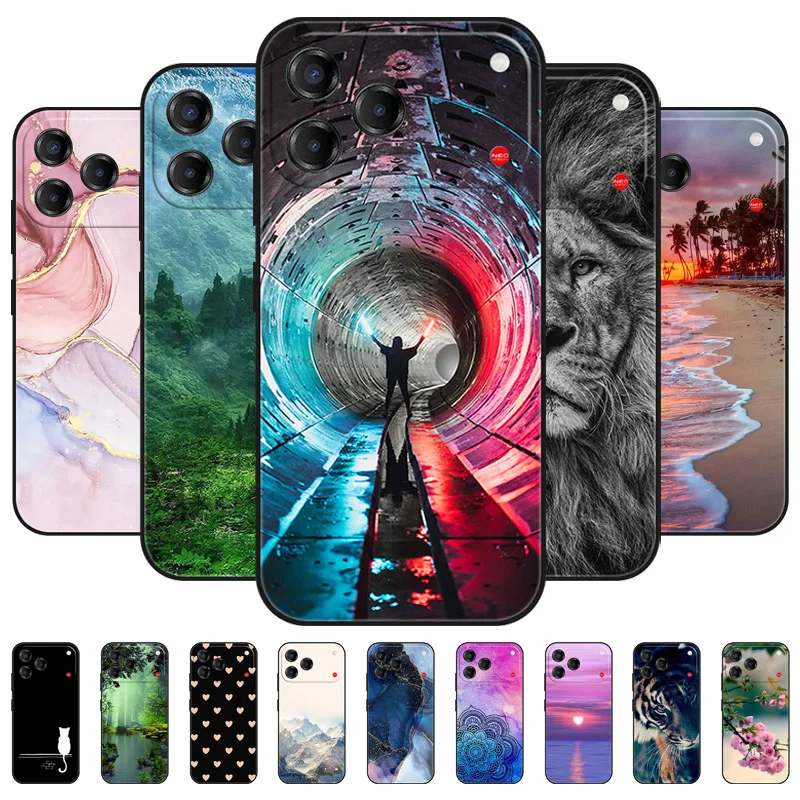Capa para ZTE Blade V80 Pro 4G com Pintura de Lobo Legal, Capa Protetora de Silicone para Telefone ZTE Nubia V80 Pro V80Pro, Fundas de TPU Macio
