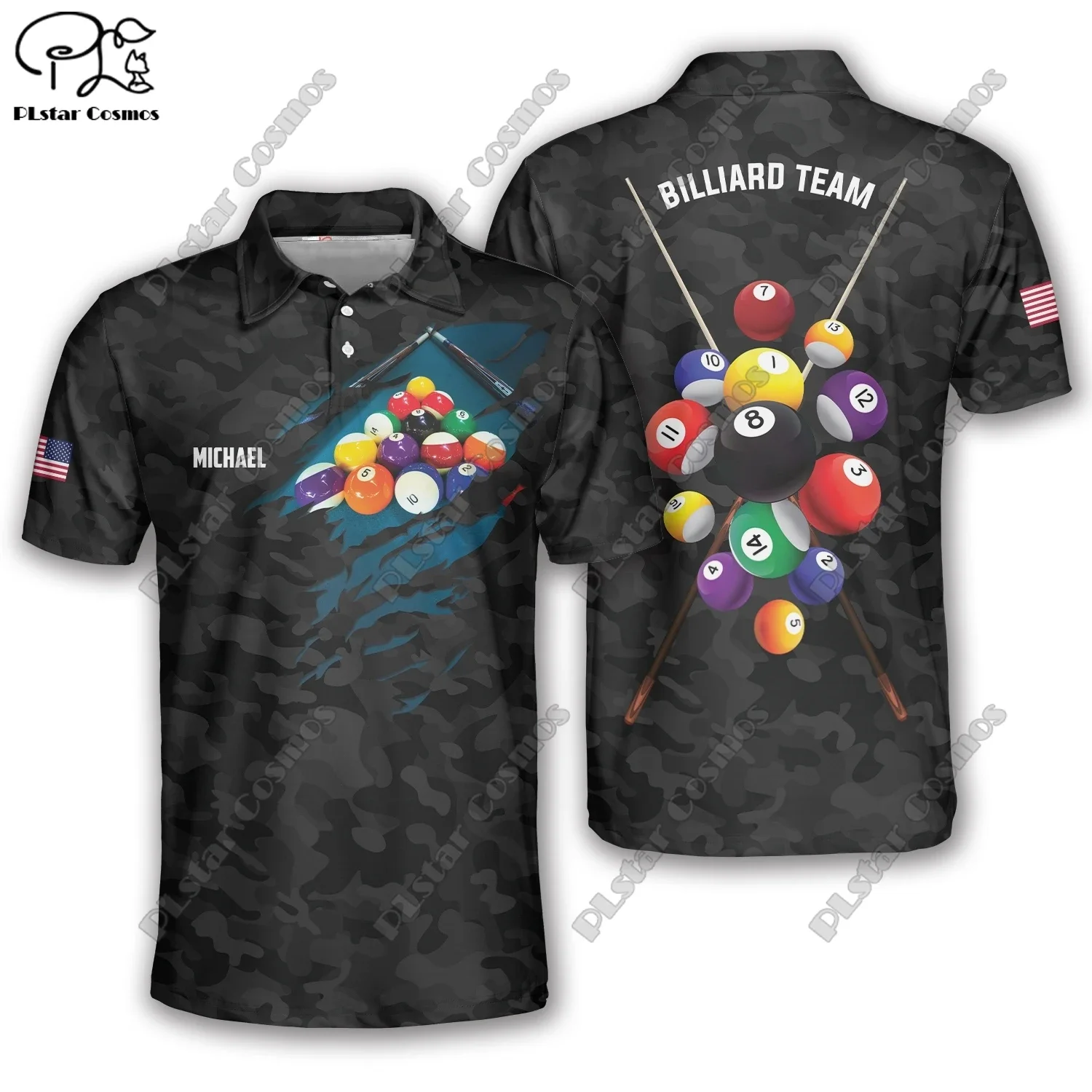 3D Printing Billiard 8 9 Ball Skull Polo Shirt Harajuku Streetwear Summer Tops Sleeveless T-Shirt Fitness Unisex Clothing New  5