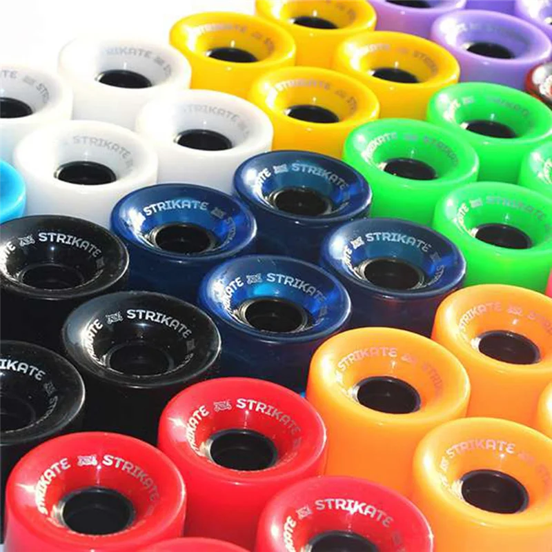 STRIKRapidly-Roues de Skateboard en PU, 60x45mm, Couleur Verte, 4 Pièces