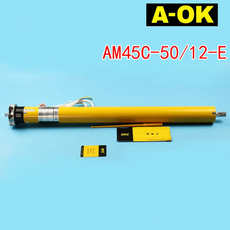 

Умный дом A-OK AM45C-50/12-E Встроенный трубчатый двигатель Подъемный мотор для штор Поддержка пульта дистанционного управления