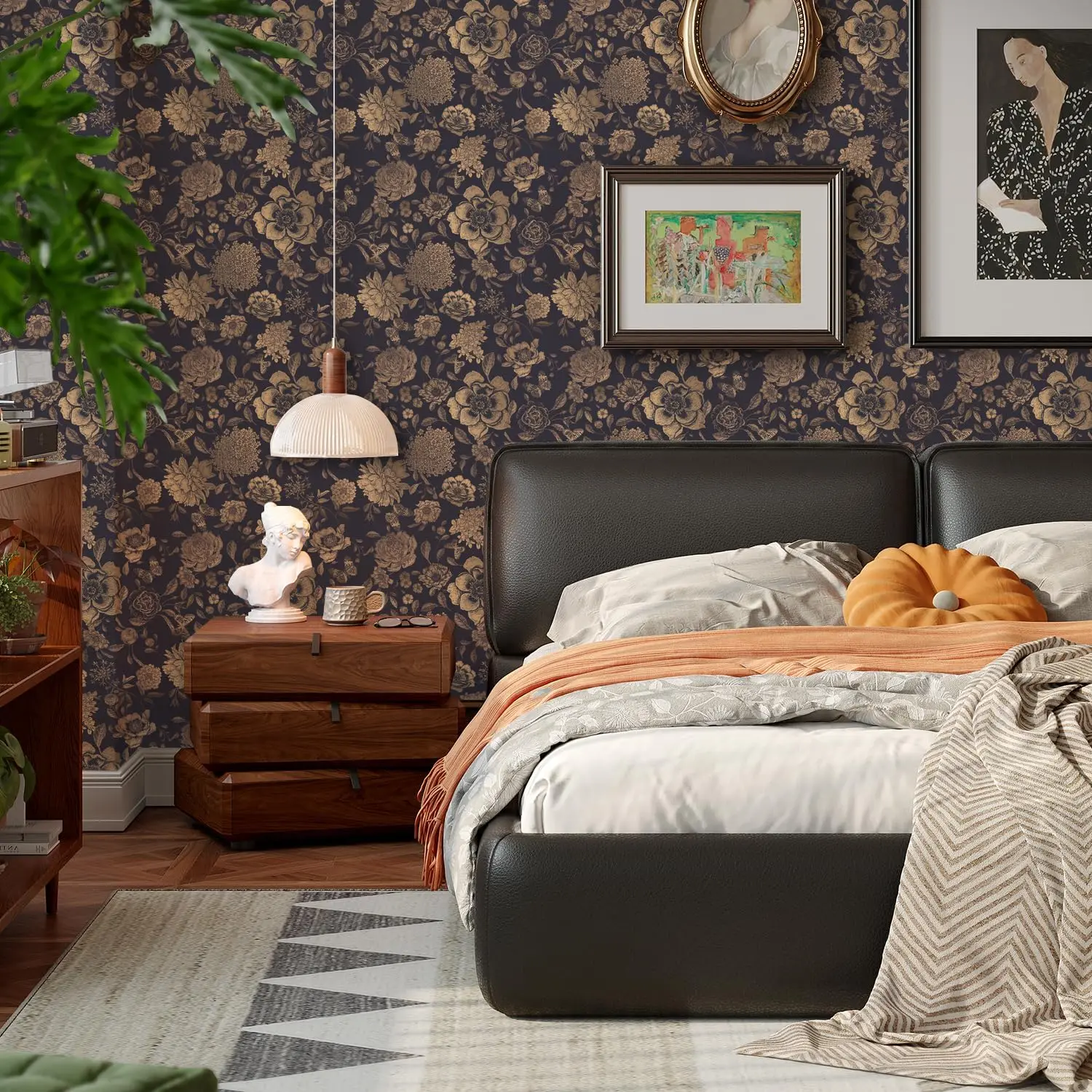 

Thickened Floral Wallpaper, Self-adhesive, Suitable for Living Room, Bedroom, TV Background Wall, and Home Decoration.