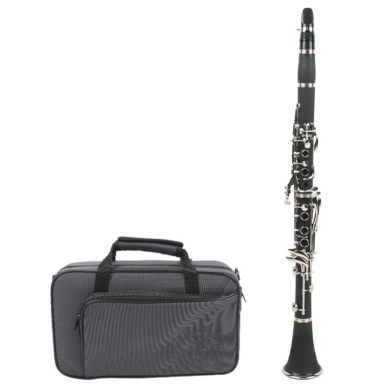 Professional reed instrument, adult beginner playing clarinet in B flat