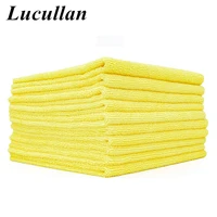 Lucullan Paquete de 10 eslabones al por mayor para modelo básico 40X40CM 300GSM uso de toallas sin bordes en revestimiento para el cuidado del coche, encerado y detalles
