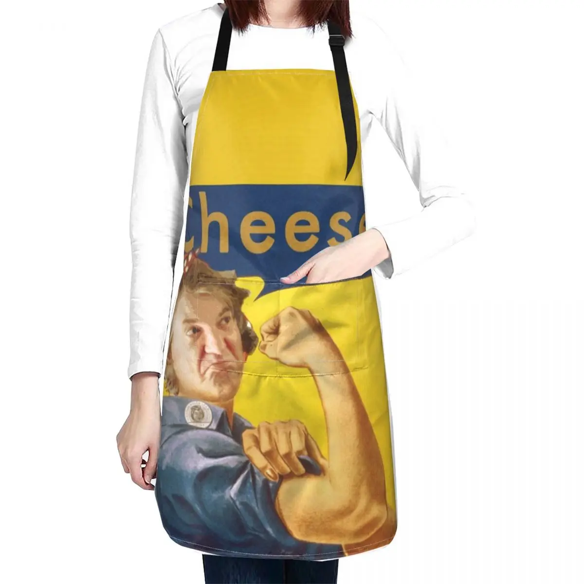 we can do it James May Cheese Apron Dress Korean Apron