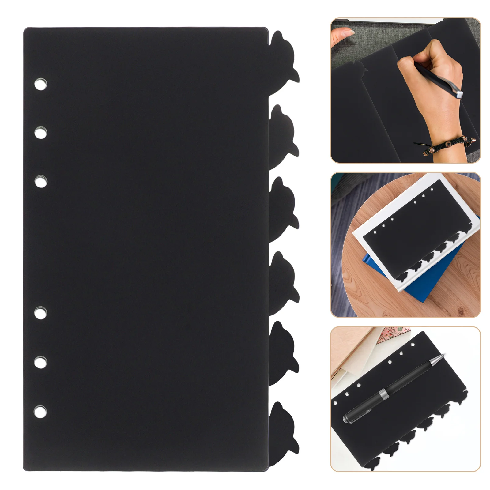 

6Pcs Dolphin Shape Binder Dividers Colored Page Markers Notebook Index Dividers PP Material Detachable Tabs Compatible with Ring