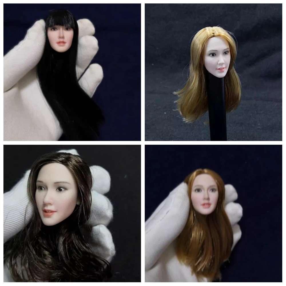 1/6 آسيا المغني ستار التعبير أنثى رئيس نحت مزروع الشعر شاحب ل 12 بوصة تبليجو Phicen عمل نموذج لجسم اللعب #1