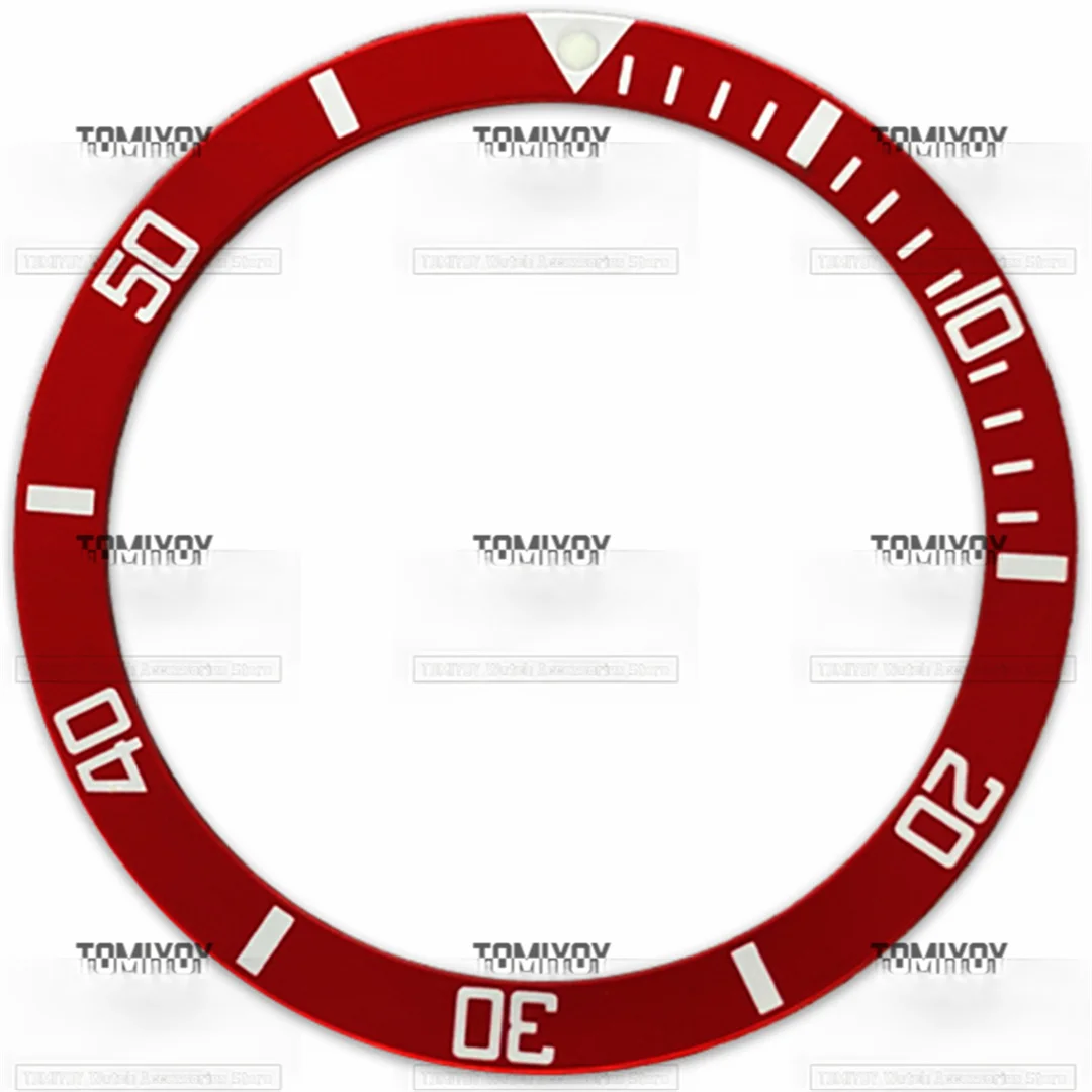 38MM black blue red green aluminum flat bezel Inser Fit for Sekio007 SKX009 men's mechanical watch