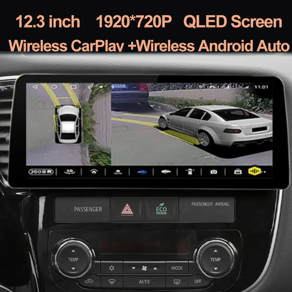 

Автомагнитола QLED для Mitsubishi Outlander 3, 2012-2018, 12,3 дюйма, Android, видеоплеер, стерео, мультимедиа, Carplay, GPS-навигация