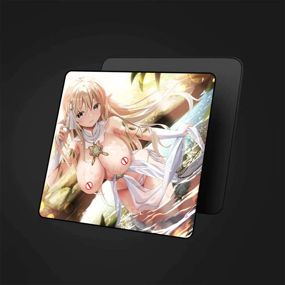 Sexy Nude Mouse Mat 45x40CM Anime Big Boobs Girl Speed Mousepad High Elastic Non-slip Bottom E-Sports Premium Mouse Pad Desk Mat