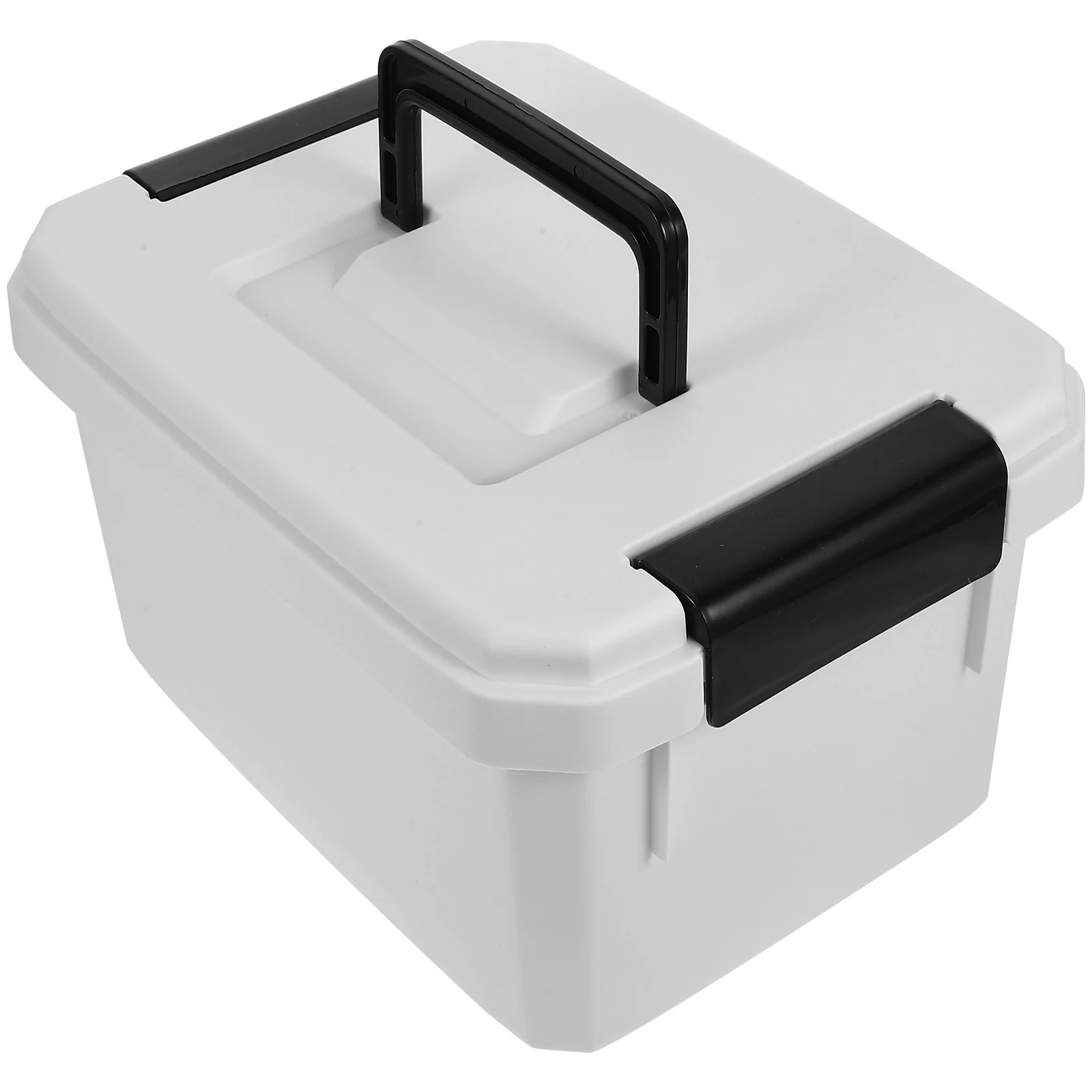 ハンドル付きポータブル二層薬箱 多機能収納ケース 薬 食品 化粧品 文房具 アウトドア ピクニック用