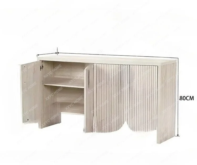 

cream white solid wood porch cabinet modern simple living room wall locker