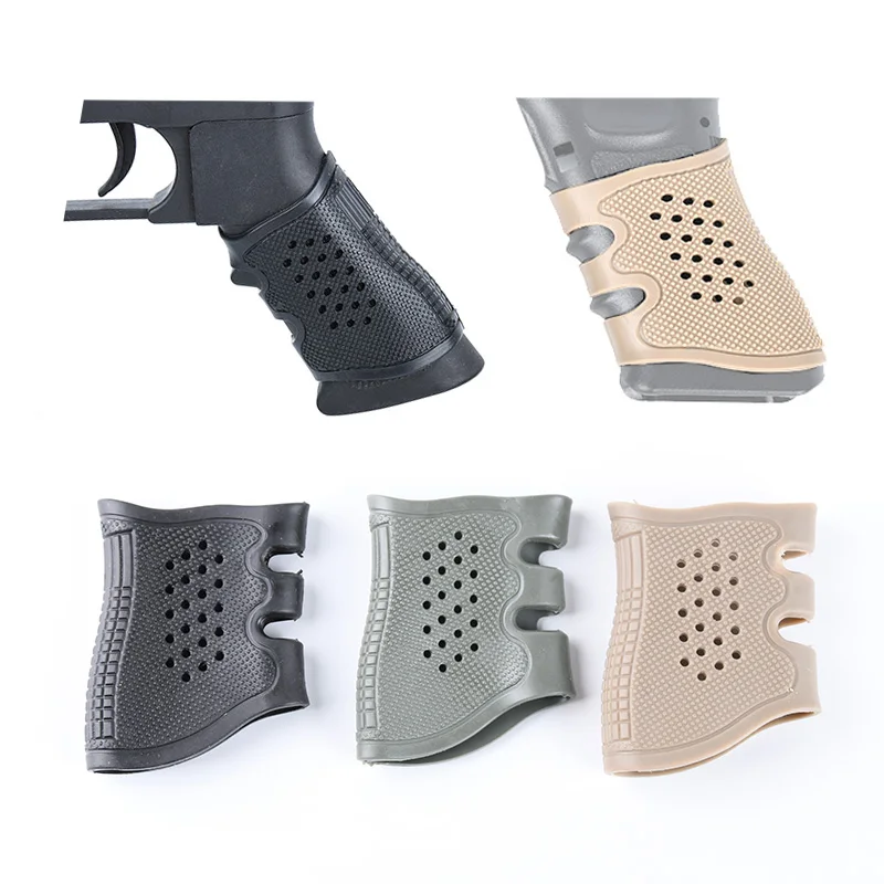 

Tactical Rubber Grip Holster Anti Slip Airsoft Pistol Handgun Glock Grips Glove Sleeve Protect Cover