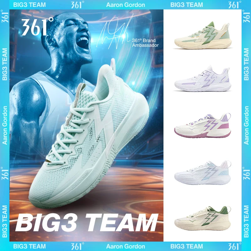 361 Degrees BIG3 Team Men\'s Basketball Sports Shoes Wear-Resistant Non-Slippery Guard Actual Training Male Sneakers 672331109