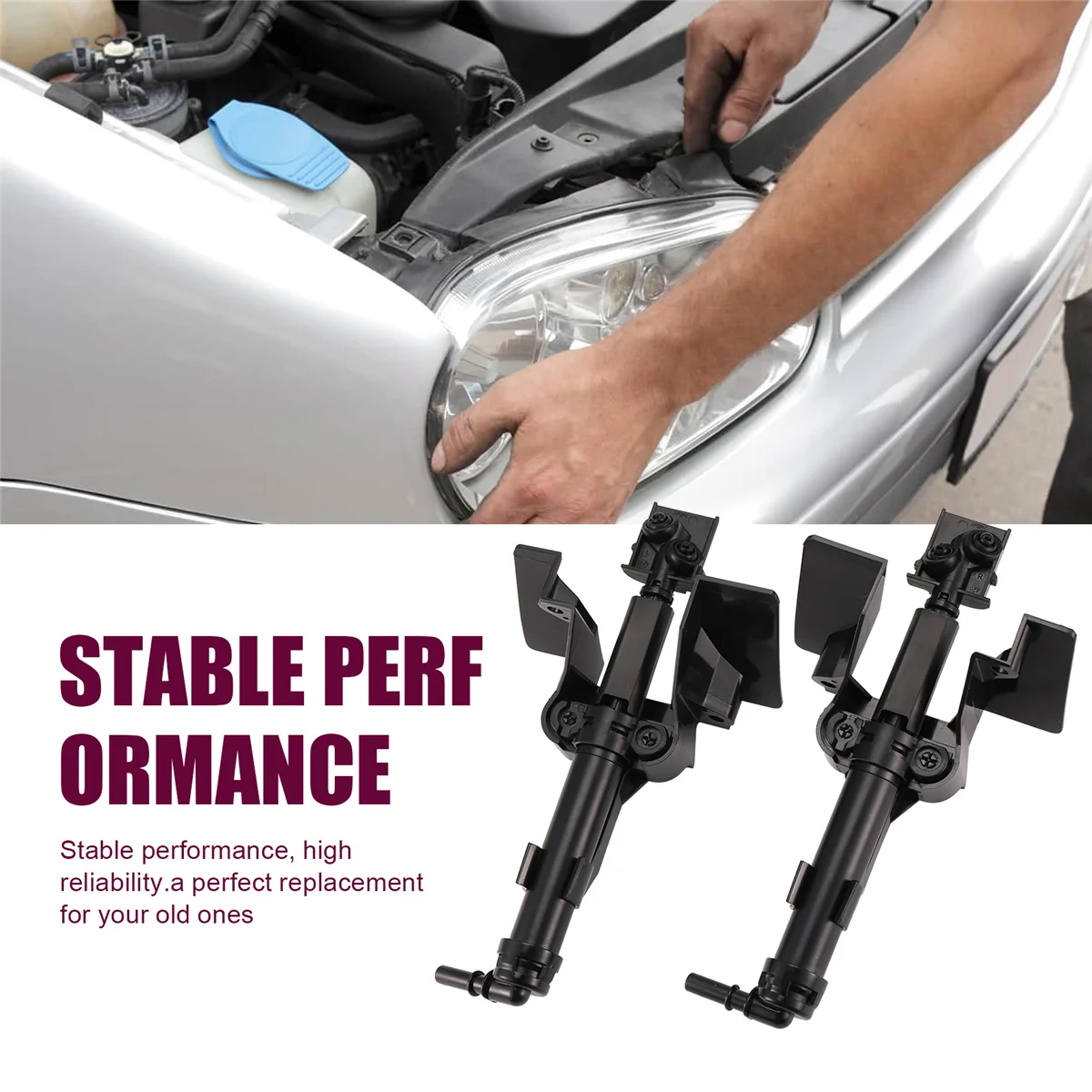 クラシックヘッドライトウォッシャーノズル 68078292AA 68078293AA ジープグランドチェロキー 2011-2013 ヘッドライトクリーナー