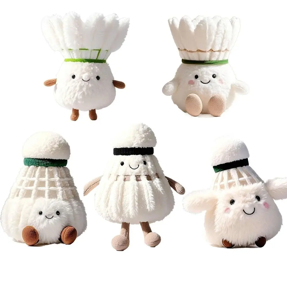 New Creative Badminton Keychain Soft Furry Plush Doll Cute Fun Toys Bag Decor Pendant Friends Gifts