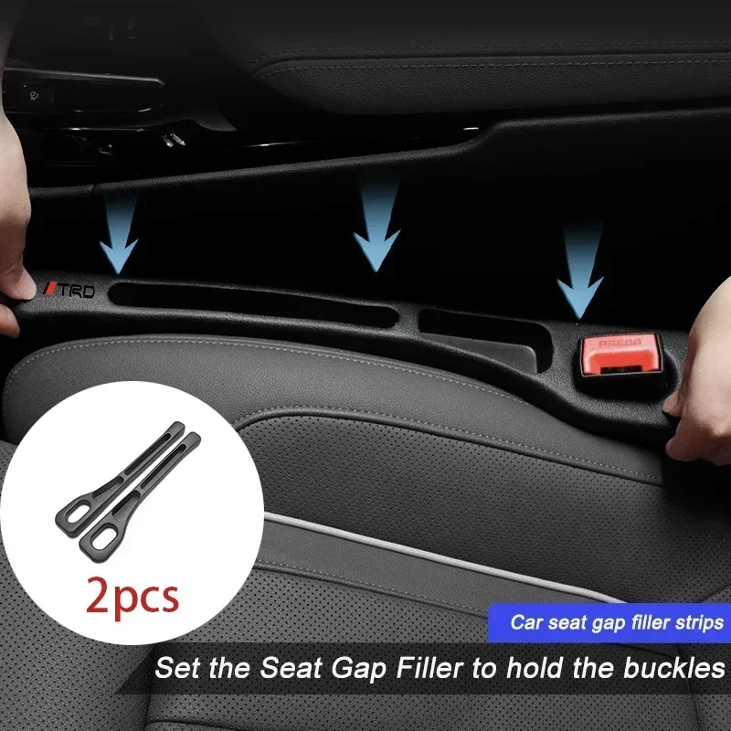 Car Seat Gap Filler Organizer Car Seat Gap Anti-leak Stopper Strip For TRD TOYOTA Crown Reiz Alphard Yaris Vitz GT86