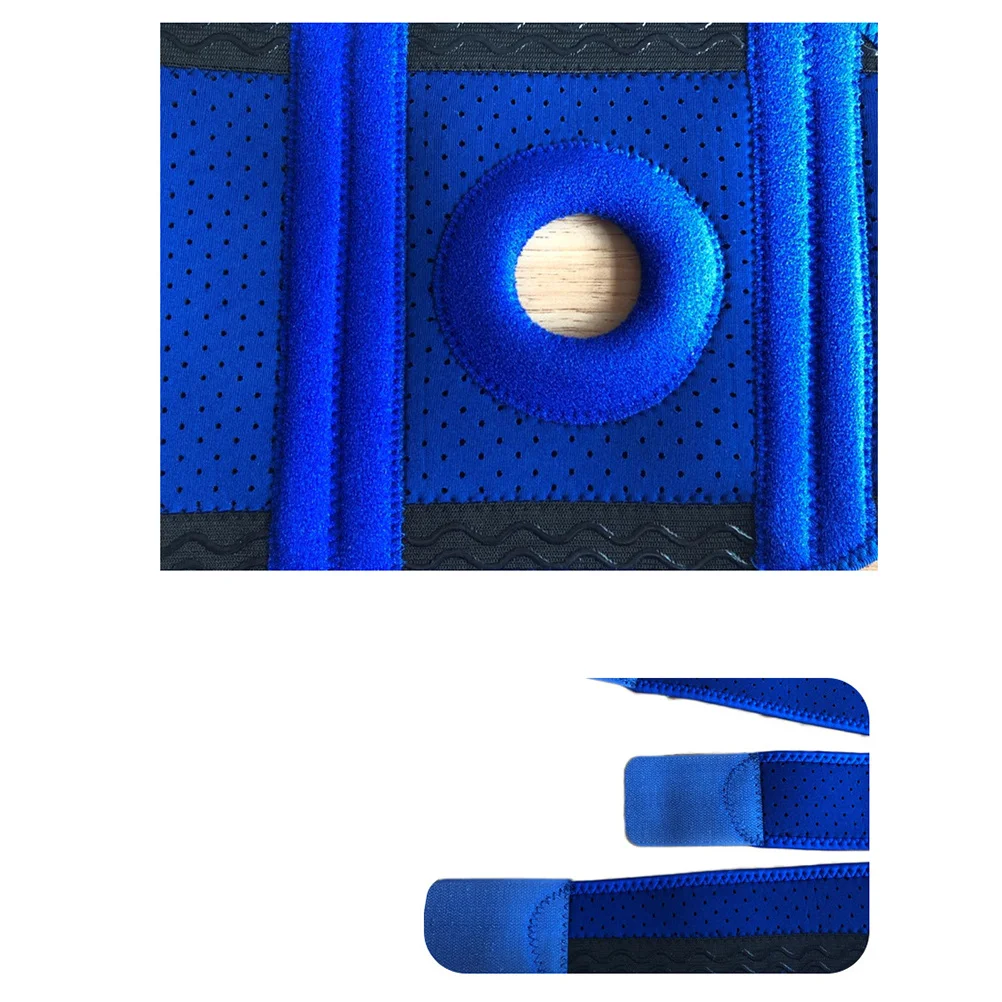 

Blue Free Size Knee Protector Outdoor Sports Elastic Breathable Knee Brace Support for Injury Recovery Basketball Football