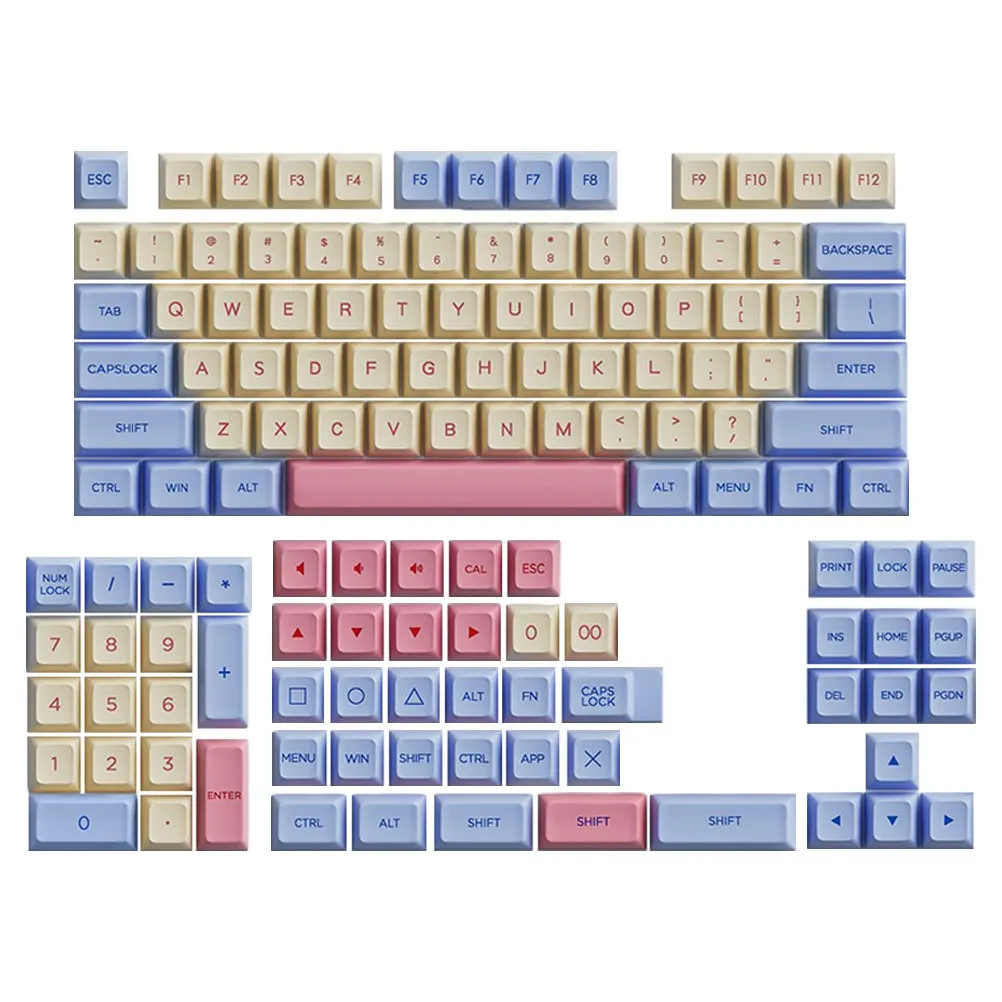 

132Pcs Mechanical Keyboard Keycaps Durable Pbt Material Universal Fit Reliable Texture Cost-Effective Replacement Set