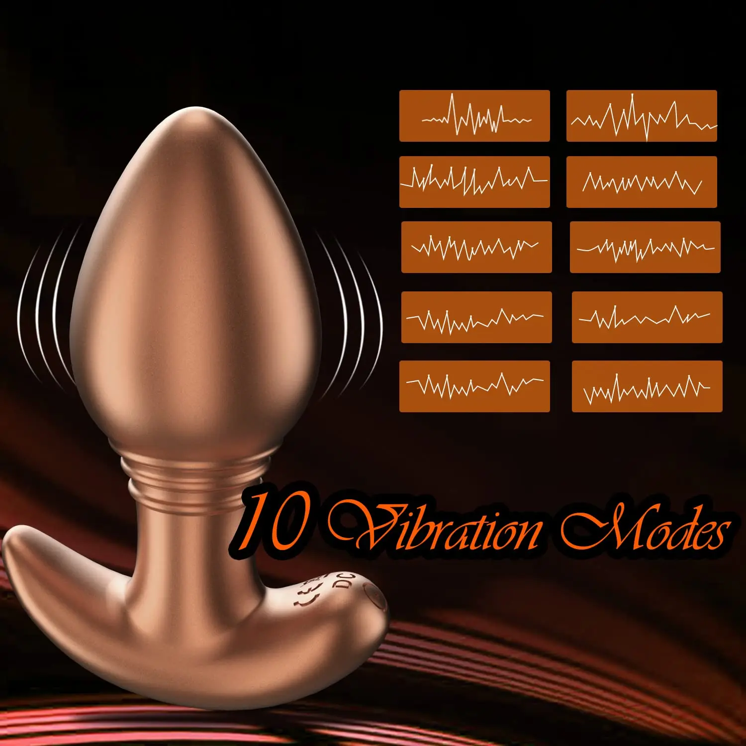 Vibrador de silicona con Control remoto, masajeador de próstata con 10 modos de vibración para estimulación, Rec