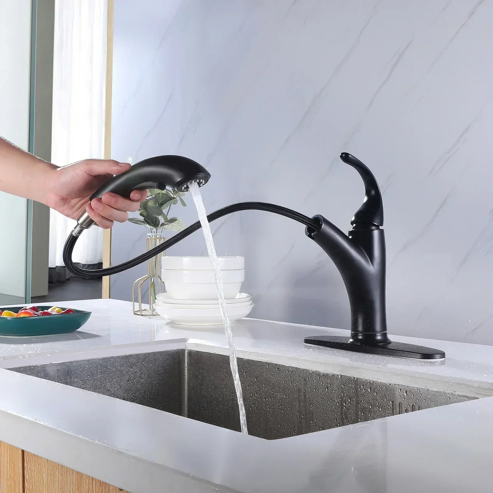 DurableHousehold Multifunctional Washbasin Faucet, Cold And Hot Dual Use 304 Stainless Steel Washbasin Faucet