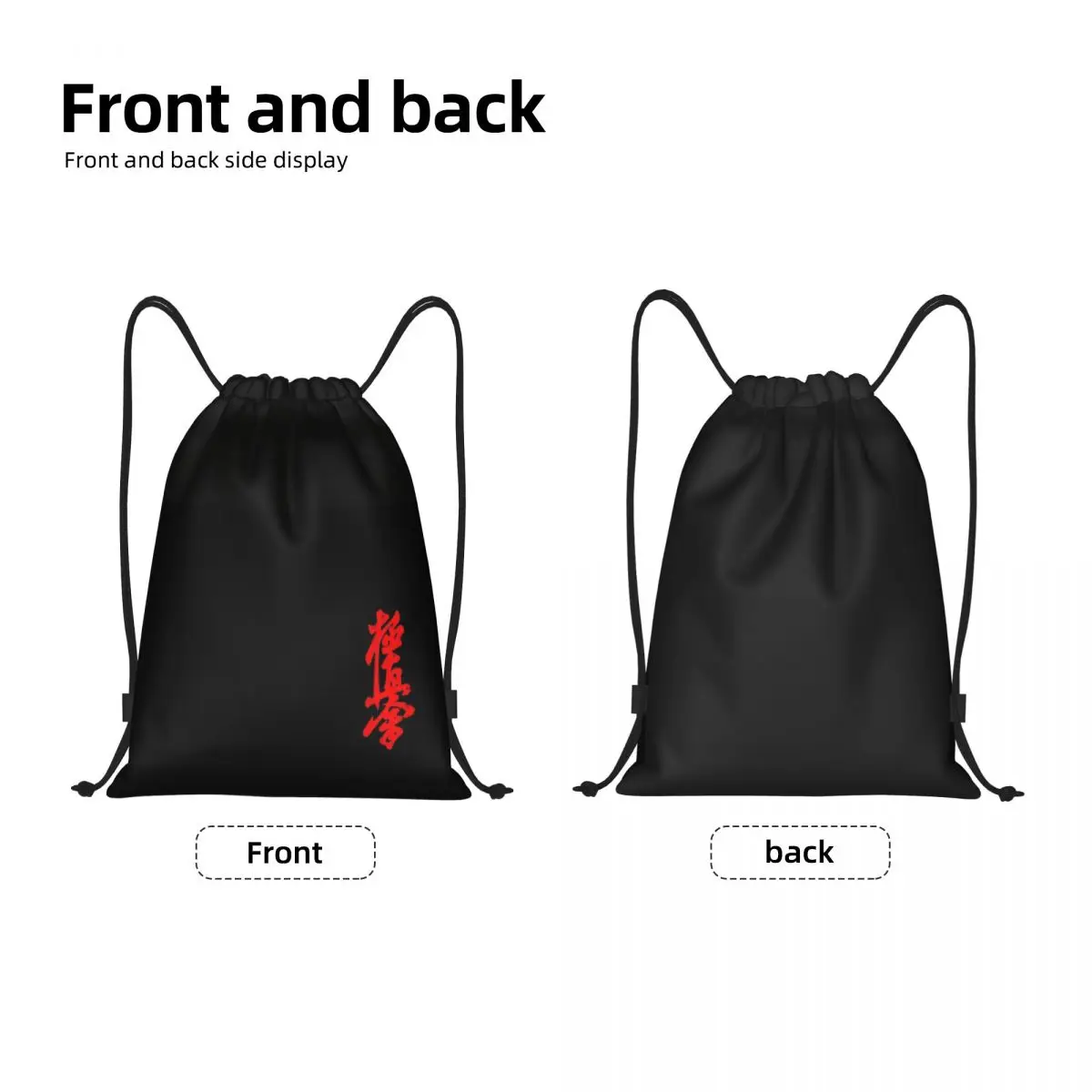 Mochila Kyokushin Karate Drawstring para homens e mulheres, bolsa de ginástica esportiva, legal, artes marciais, compras