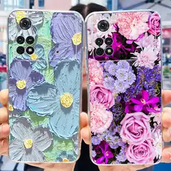 For Poco X4 Pro 5G 2022 Case Fashion Flower Painted Cover Shockproof Bumper For Xiaomi Poco M4 Pro 4G 5G Phone Cases Soft Fundas