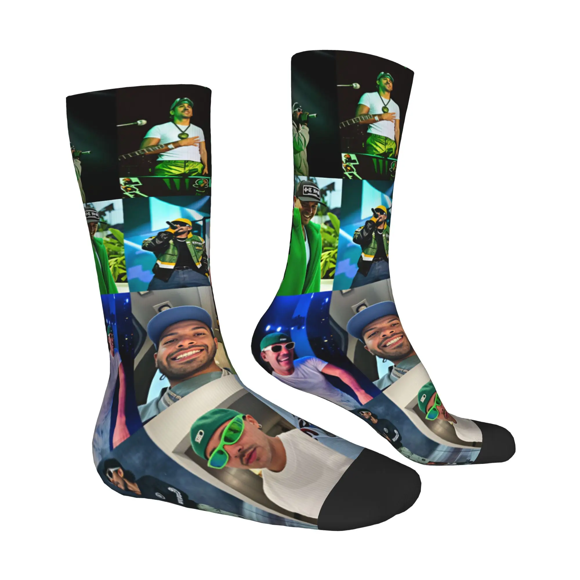 Colombian F-Feids f-Ferxxos Mens Crew Socks Unisex Kawaii Rapper Rap Music Singer Spring Summer Autumn Winter Dress Socks