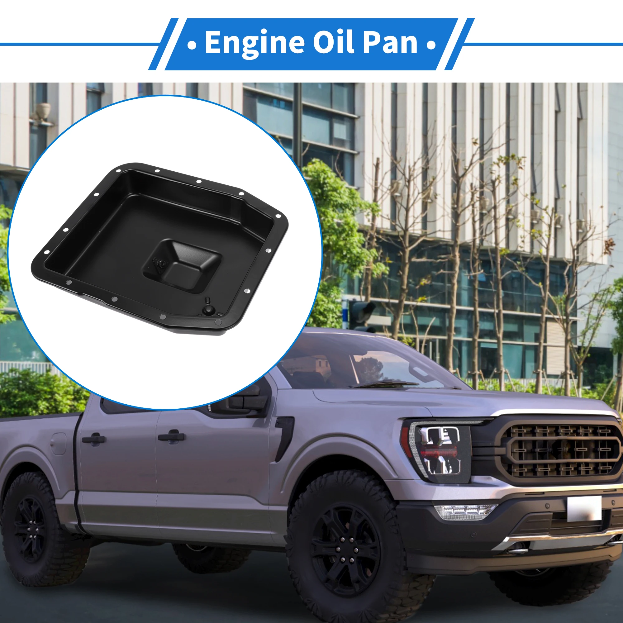 

UXCELL 1 Pc No.265813 Engine Oil Pan for Ford F-150 1994-2003 Iron Black