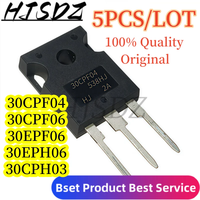 【5-15PCS/LOT】 30CPF04 30CPF06 30CPH03 30EPF06 30EPH06 TO-247 Ultra Fast Recovery Diode High Voltage High Current Original