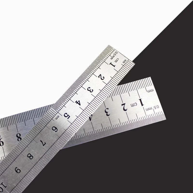 Imagem -06 - Stainless Steel Metal Reta Régua Dupla Face Precisão Medição Elaboração Acessório Ferramenta de Mão 15 cm 20 cm 30 cm 40 cm 50cm