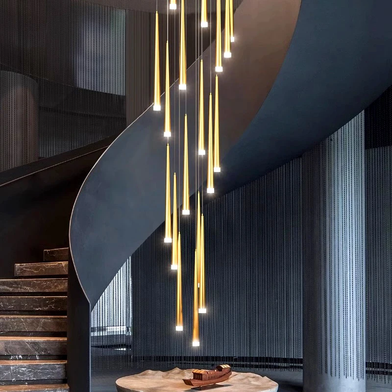 Modern Stair chandelier Nordic light luxury simple Ceiling lamps hanging light led chandeliers for the living room indoor light