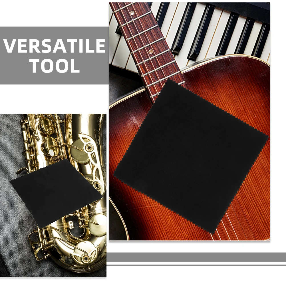 

6pcs Cleaning Cloth Dual-sided Velvet For Piano Polish Cleaner Guitar Bass Piano Care Eliminates Dirt Fingerprints