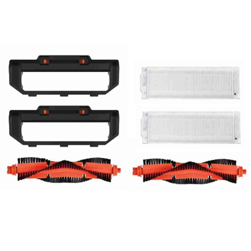 掃除機ロボット部品XiaomiMi,メインロール,サイドブラシ,空気フィルター,布,stytj02ym,6個