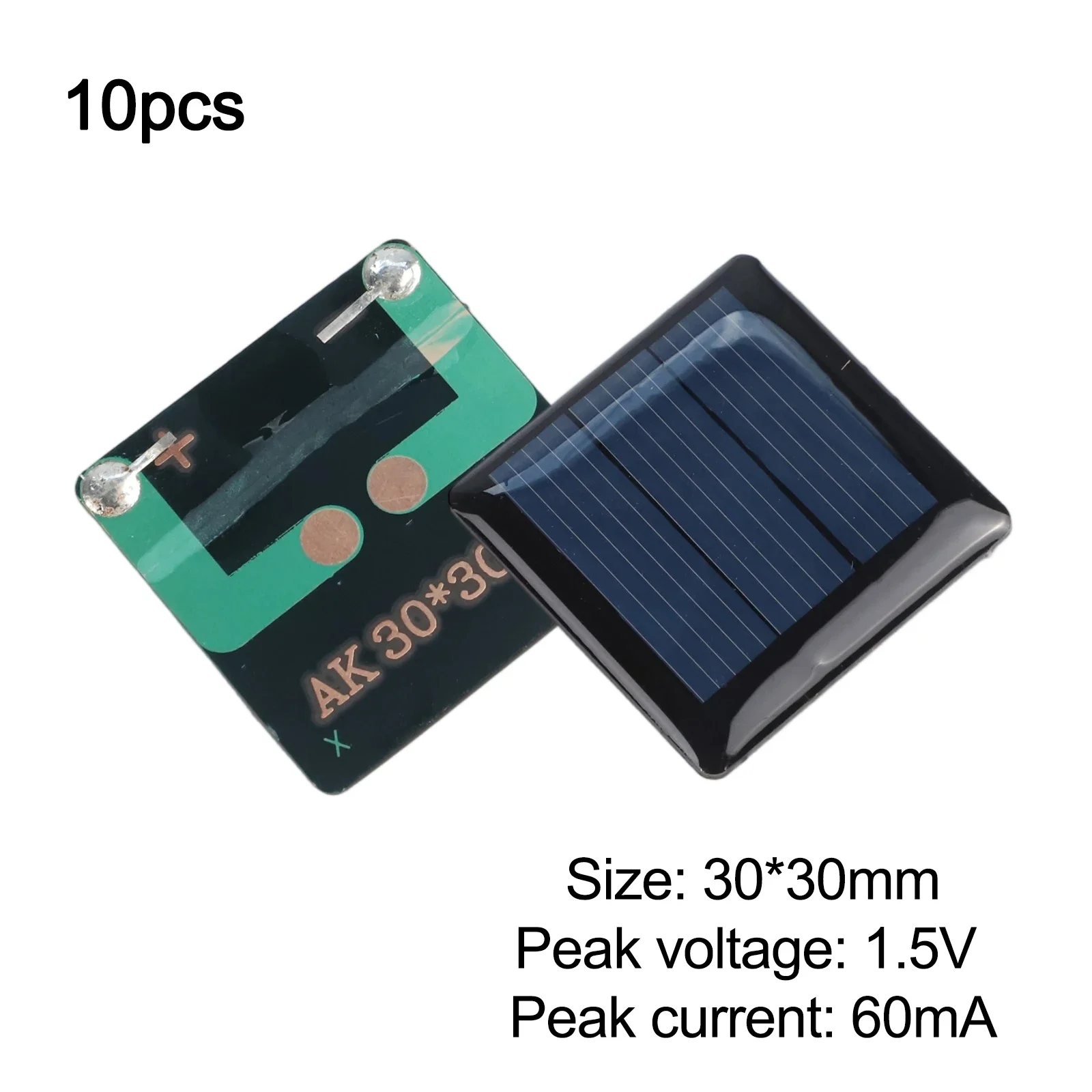 30mm X 30mm Solar Panel Cell Small Solar System Optimized Performance Polycrystalline Silicon Robust Construction