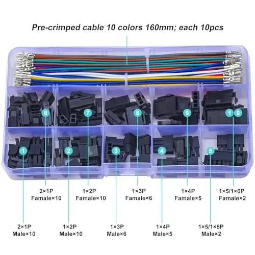 Micro-Fit 3.0mm Pitch Connector with  22AWG  Cables, Molex 3.0mm Singlel Row 1/2/3/4/5/6Pin Housing (MX3.0-Single)