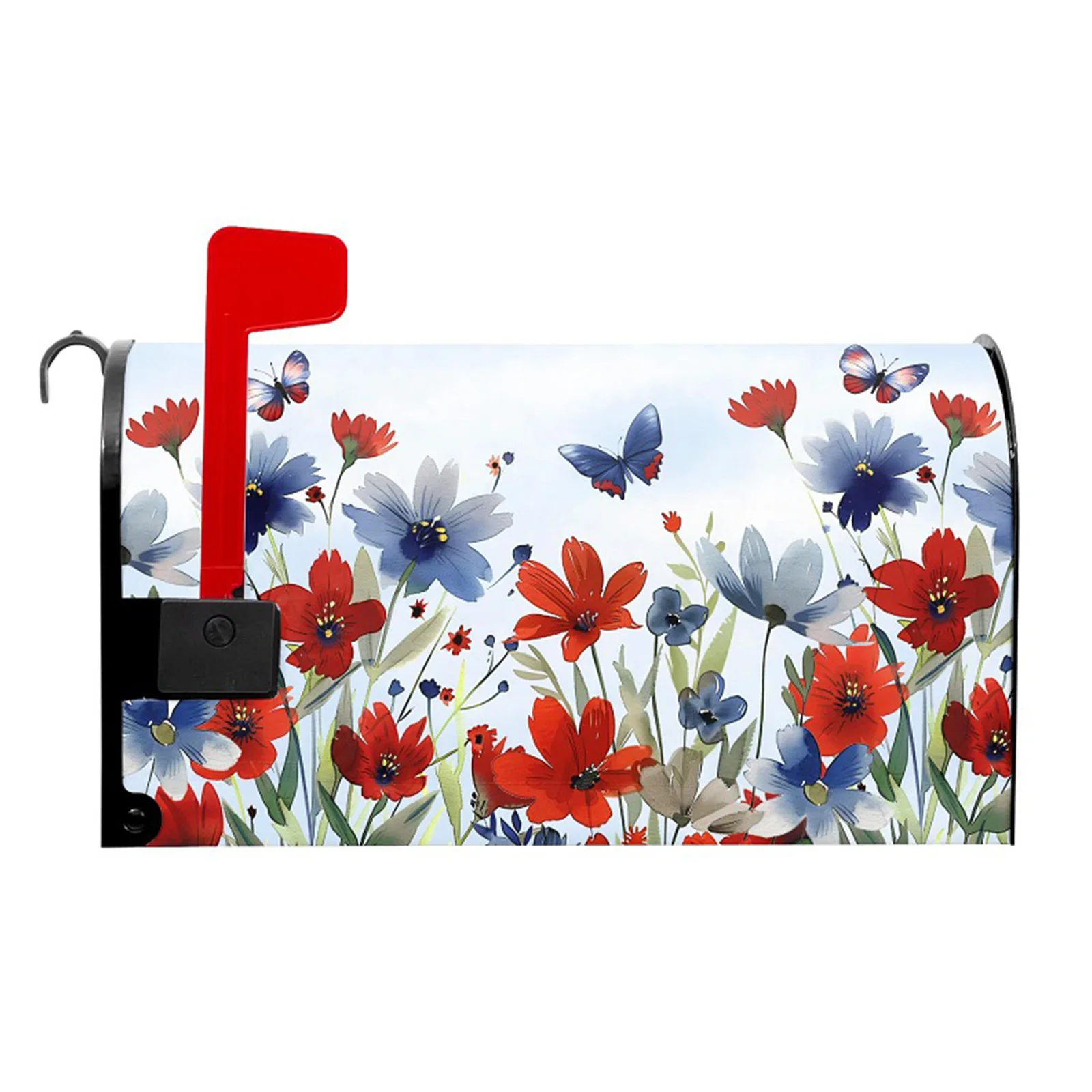 Magnetic Watercolor Cute Mailbox Wraps Waterproof Post Letter Box Cover UV Protection for Farmhouse Garden Yard Decor Holidays