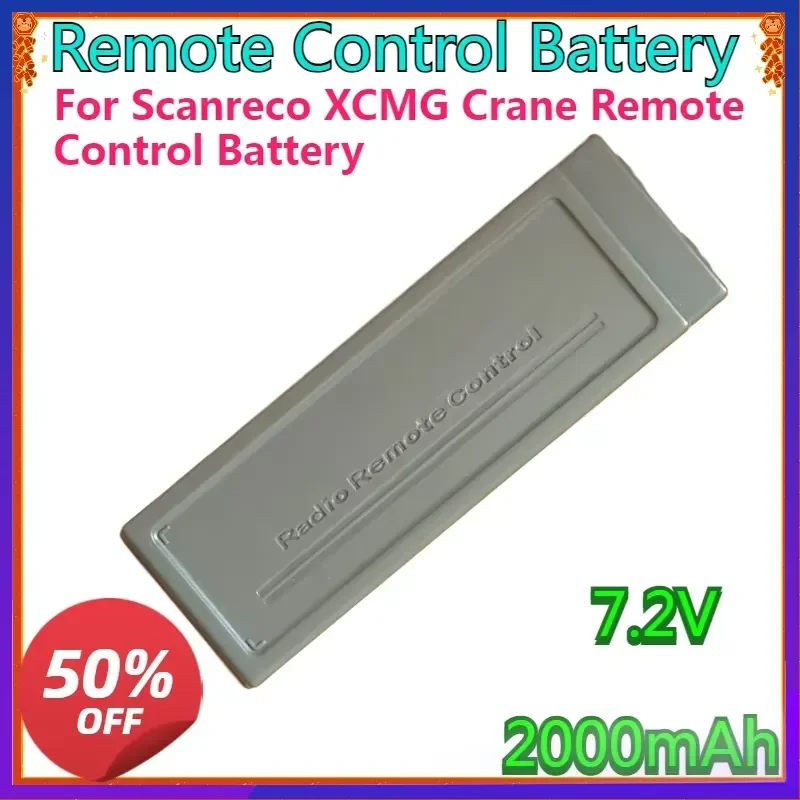 New High Quality Replaceable Battery Capacity 7.2V 2000mAh TYPE 592 590 for Scanreco XCMG Crane Remote Control Battery